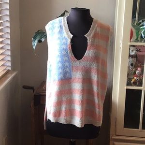 Pol American Flag Tank (Pink-Baby Blue) Sweater
